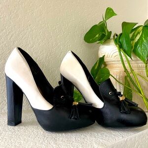 Elegant Black and White Women's Heels
